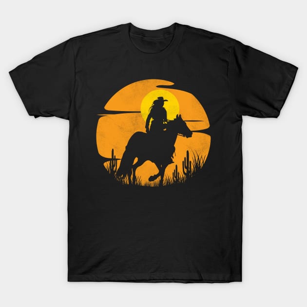 Cowgirl silhouette T-Shirt by Aldebaran